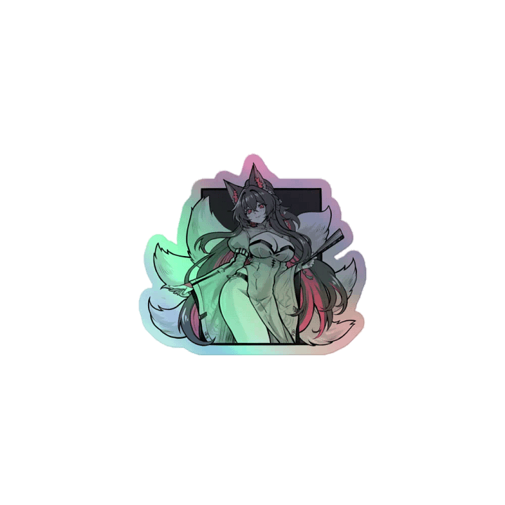 Aizuke Waifu-Style Holographic Sticker Set product image (1)