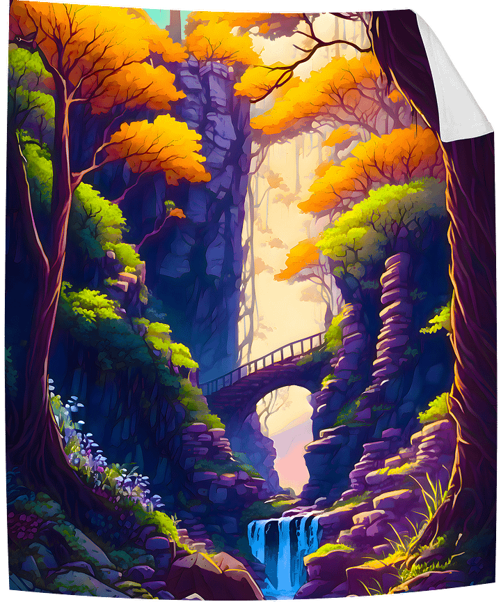 Enchanted Forest Nature River Trees Mountain Autumn Throw Blanket product image (1)