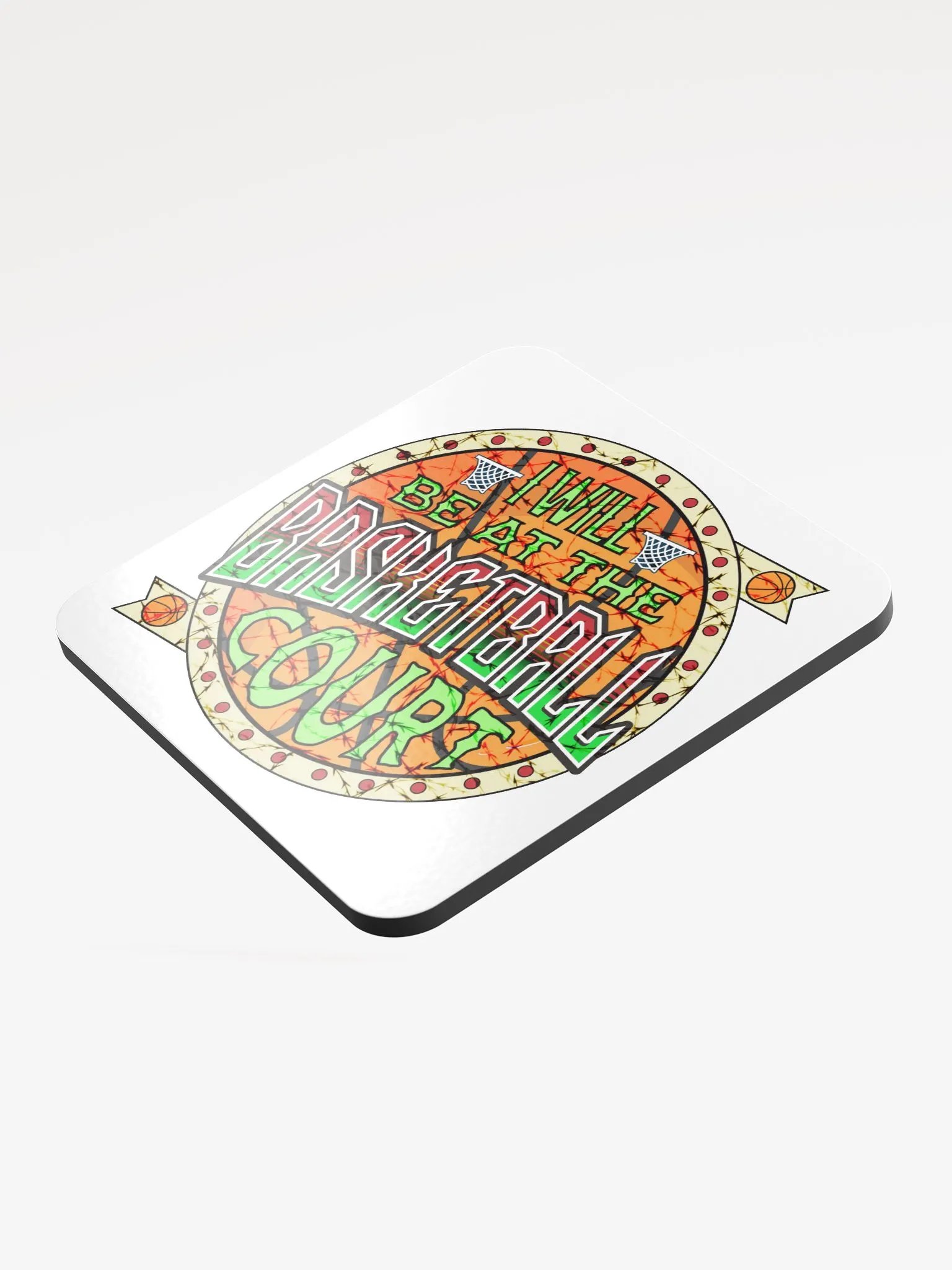 I Will Be At The Basketball Court Hoop Dreams Cork Coaster product image (4)