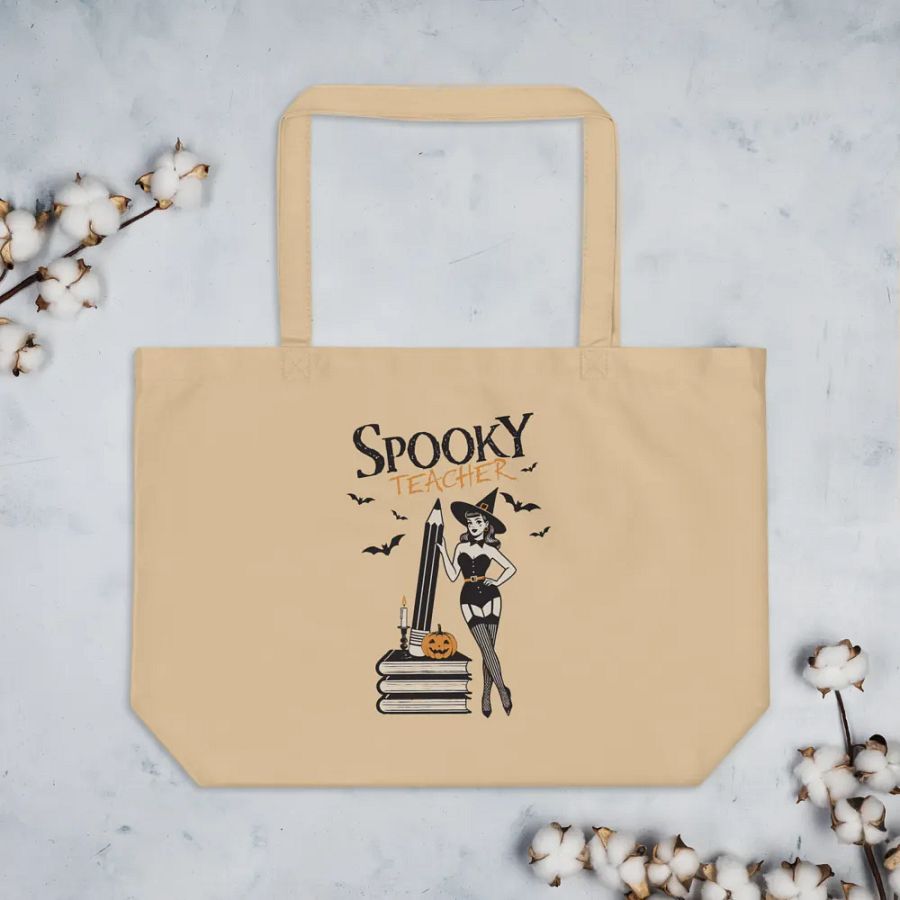 Spooky Teacher Organic Tote Bag product image (7)