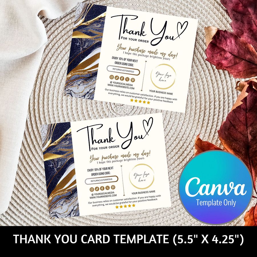Aurelia - Thank You Card Template product image (1)