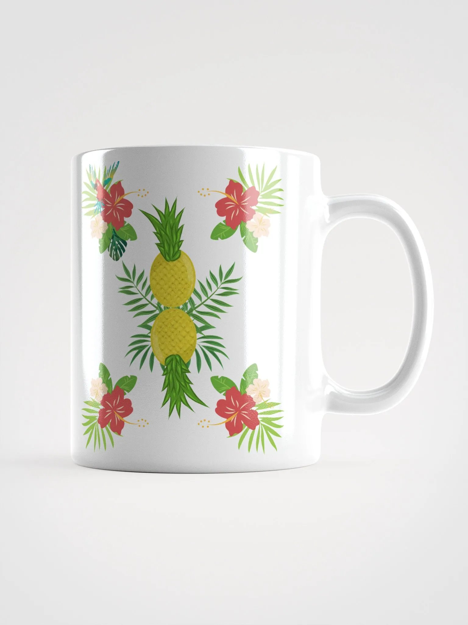 Pineapple Paradise Pattern Design White Mug product image (1)