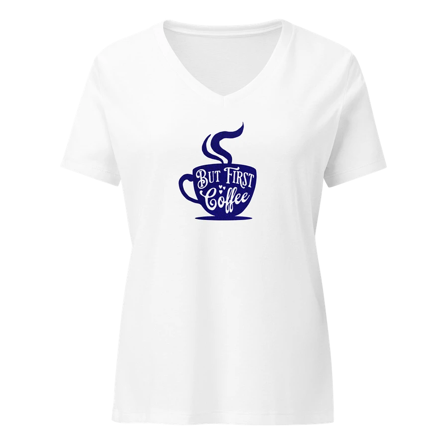 Coffee Lover's Relaxed V-Neck Tee product image (2)