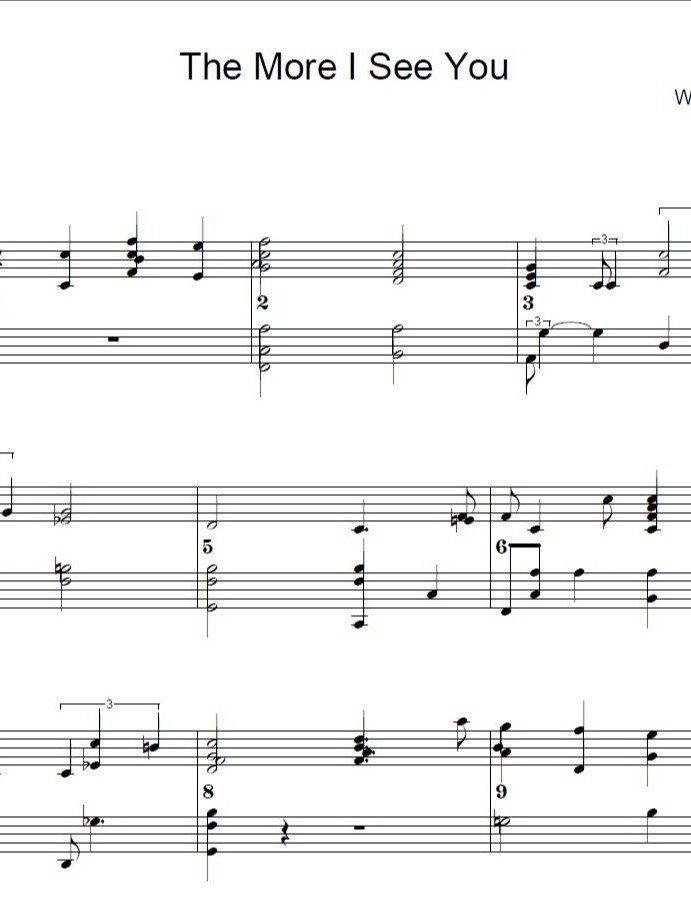 The more I see you - Piano sheet music product image (1)