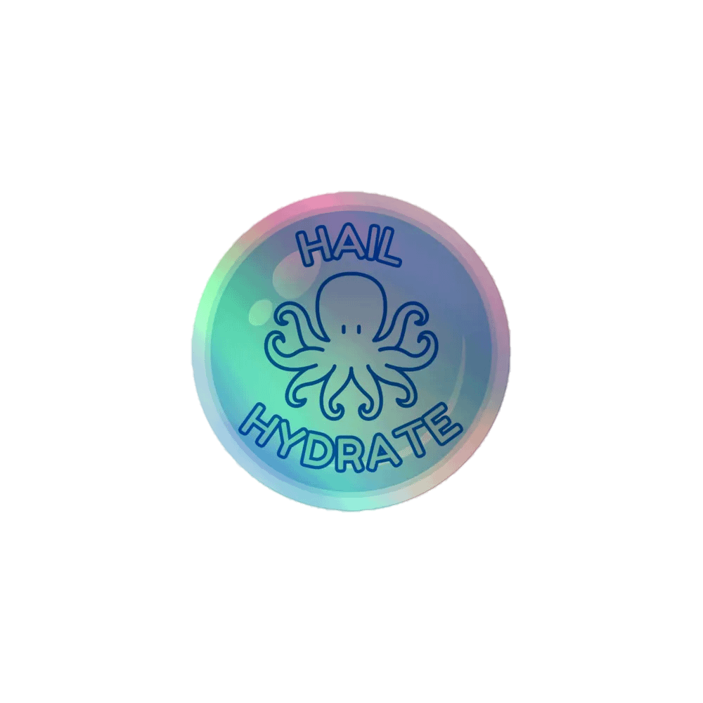 HAIL HYDRATE Octopus Holographic Sticker! product image (1)