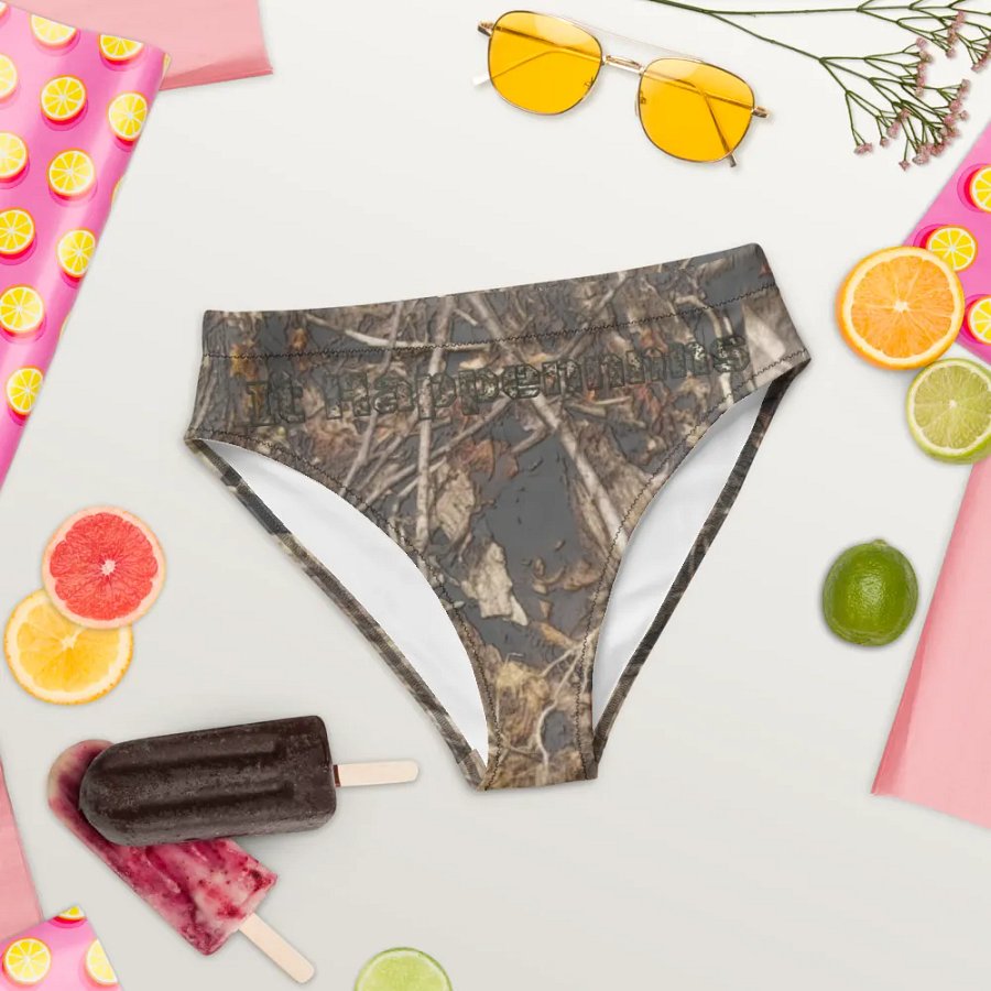 Recycled High Waisted Bikini Bottom - Dead Split - It Happennnns Camo product image (11)