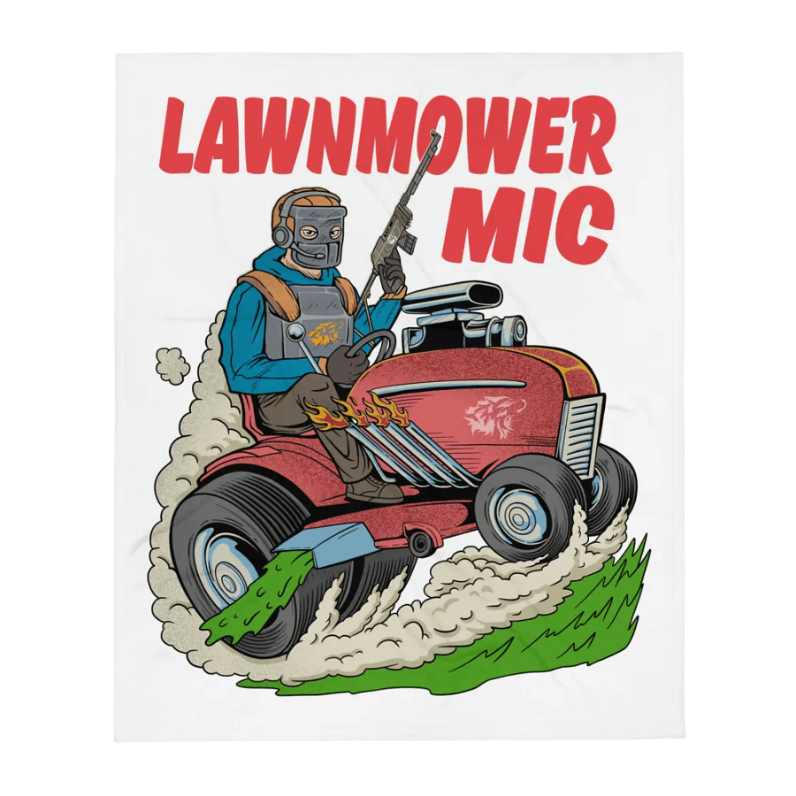 Lawnmower Mic | Throw Blanket product image (1)