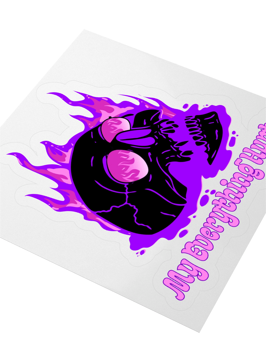 Small My Everything Hurts! Purple Skull Sticker product image (3)