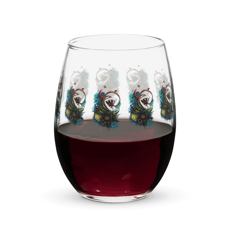 Piranha Plant by StephyJ Stemless Wine Glass product image (8)