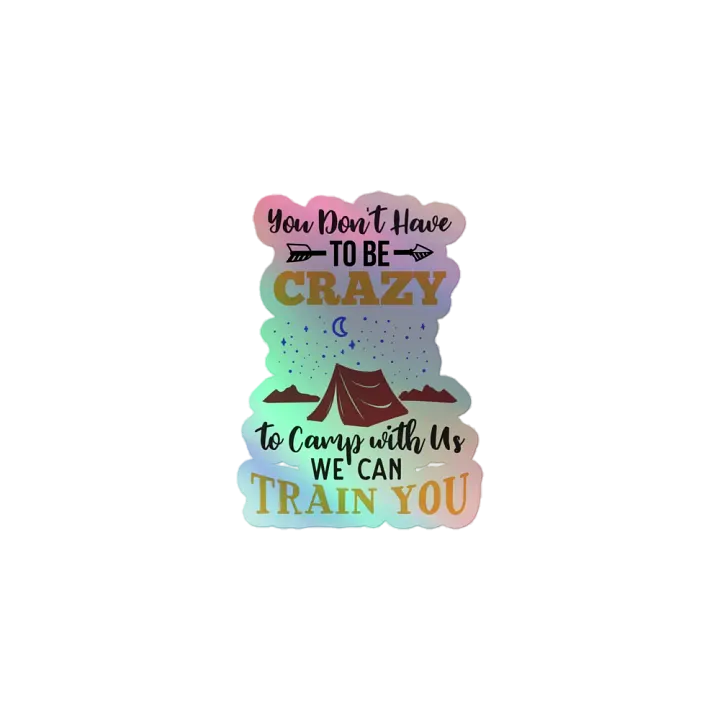 Crazy Camping Holographic Sticker Sheet product image (1)