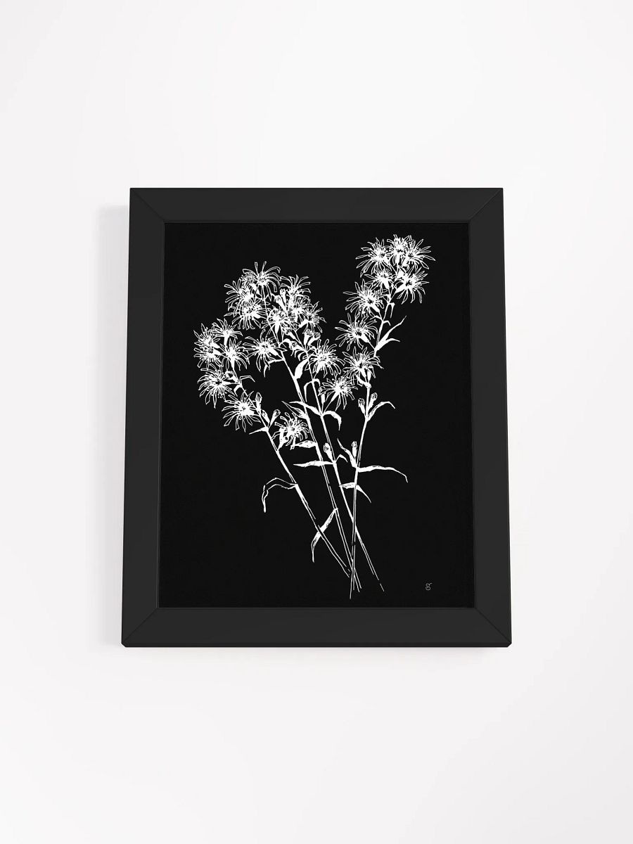Ethereal Floral Silhouette Poster. - Bouquet Flowers Dark product image (2)