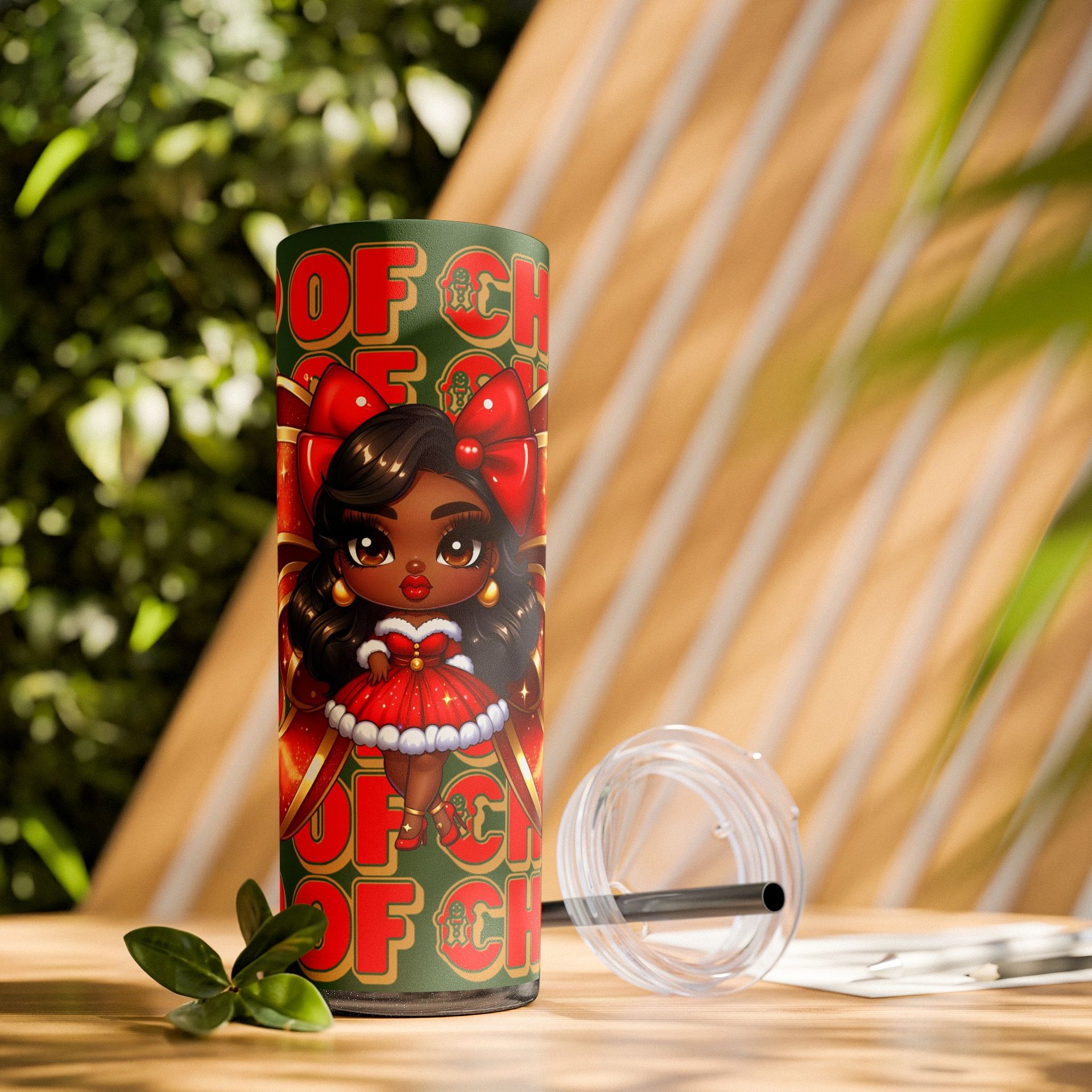 Christmas Tumbler Wrap Bundle • Chibi Holiday Girl PNG Set • Festive Sublimation Designs product image (9)