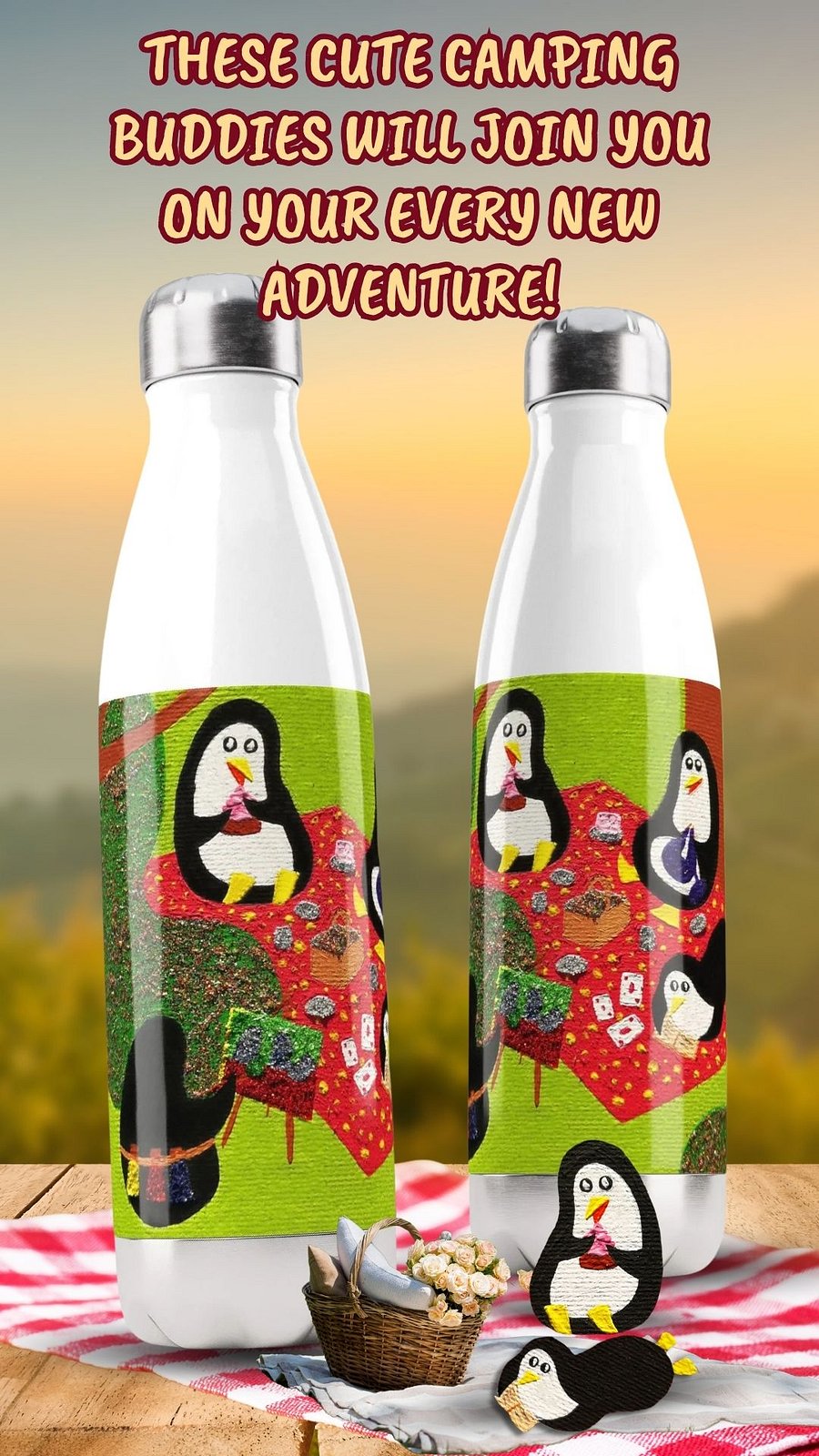 Spring Forest Picnic Stainless Steel Water Bottle product image (3)