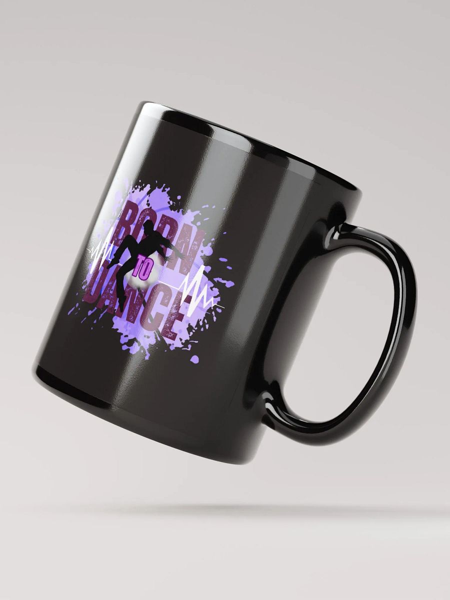 Born to Dance His Silhouette + Rainbow Create Greatness Glossy Black Mug product image (3)