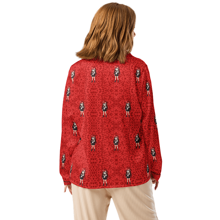 (Red CHIBI) K Women's Long Sleeve Pajama Top product image (2)