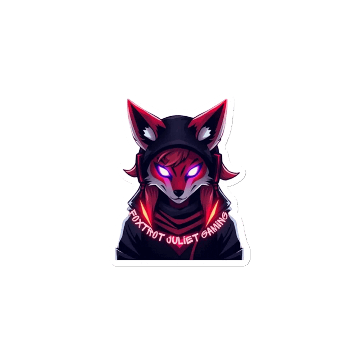 Neon Fox Hoodie Die-Cut Magnets product image (2)
