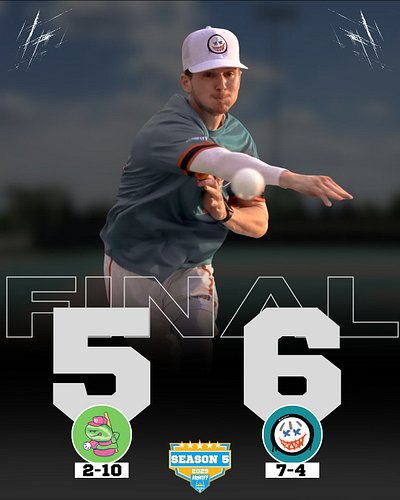 🚨Week 13 Final Scores 🚨

The Purge get a few clutch HRs from Baalman to sweep the Melonheads in the early series! 

Maurer go...
