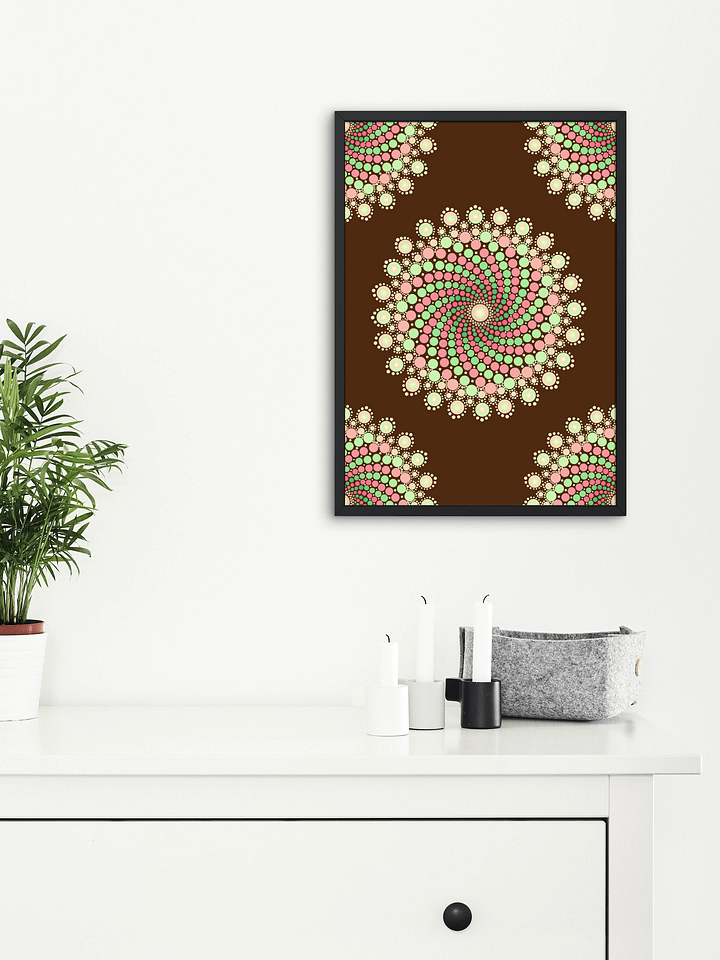Green and Pink Mandala Poster, 2 JPG files product image (1)