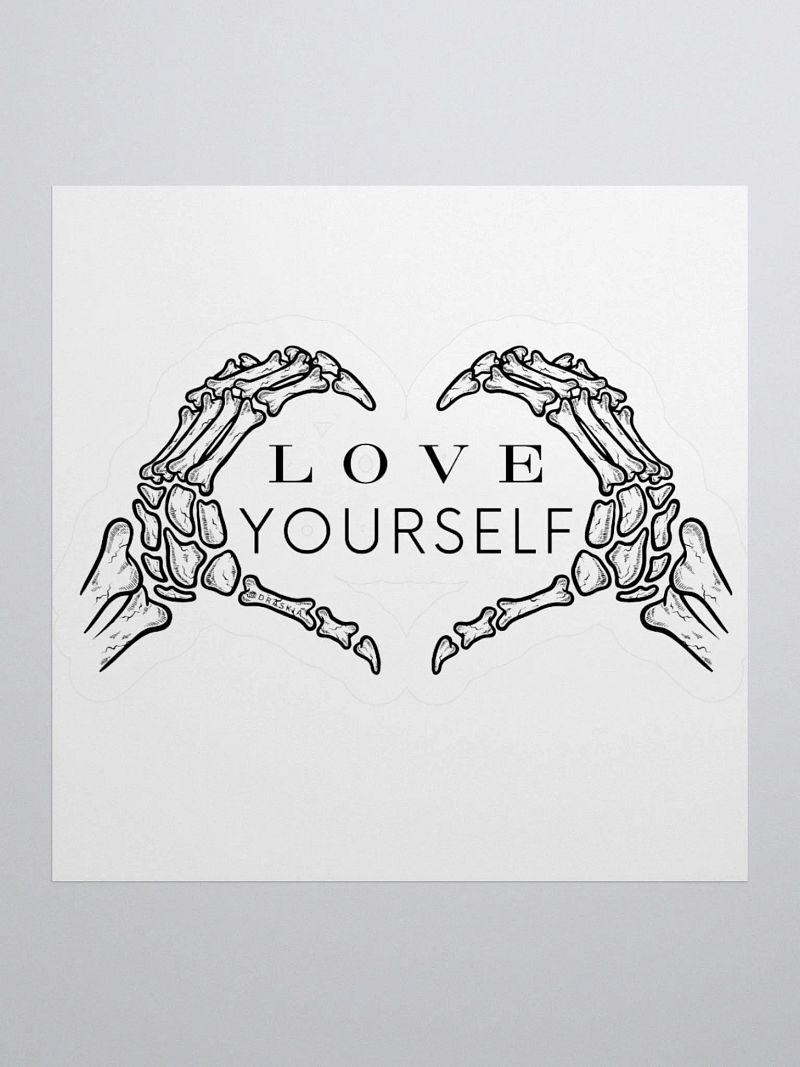 Love Yourself Skelly Kiss Cut Stickers
