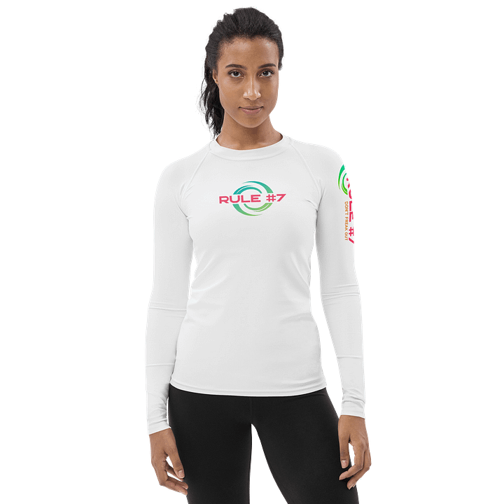 Rule #7 Women's Rash Guard White Surf product image (1)