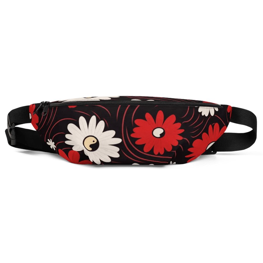 Everyday Essential Fanny Pack 🔴 Red and White Flowers ⚫️ ⚪️ Yin and Yang product image (7)