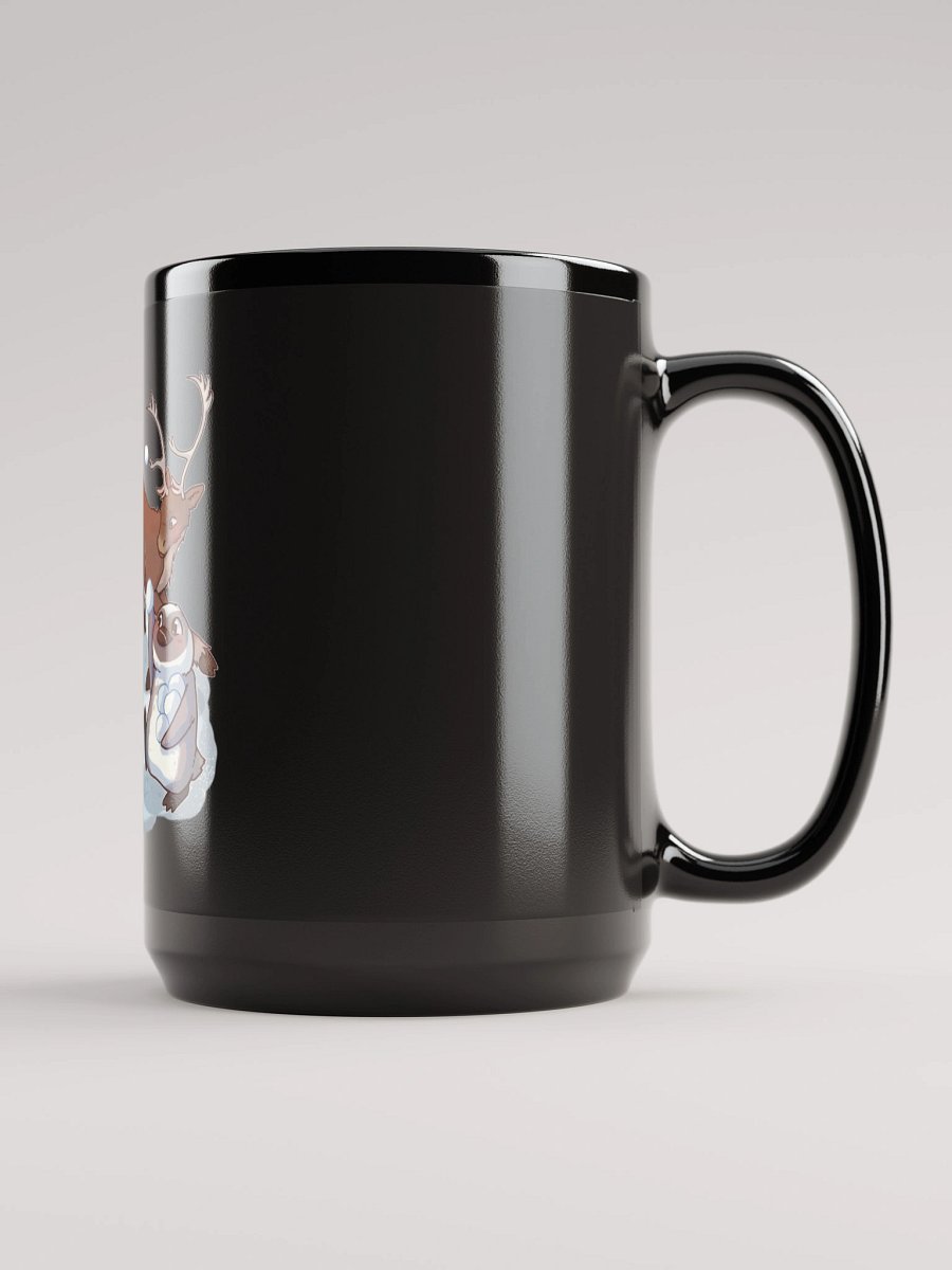 Black Glossy mug with center design product image (1)