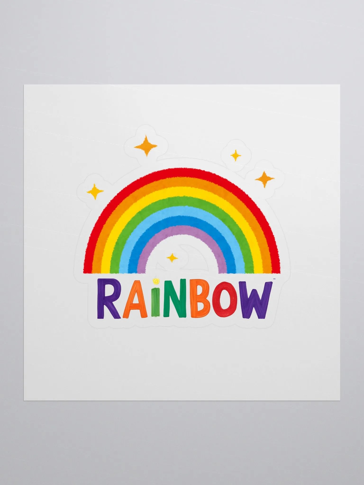 Vibrant Rainbow Kiss-Cut Stickers product image (1)