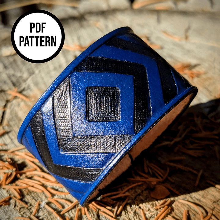 Mountain King Leather Cuff Pattern - Everyday Cosplay PDF Pattern for Leatherwork product image (1)