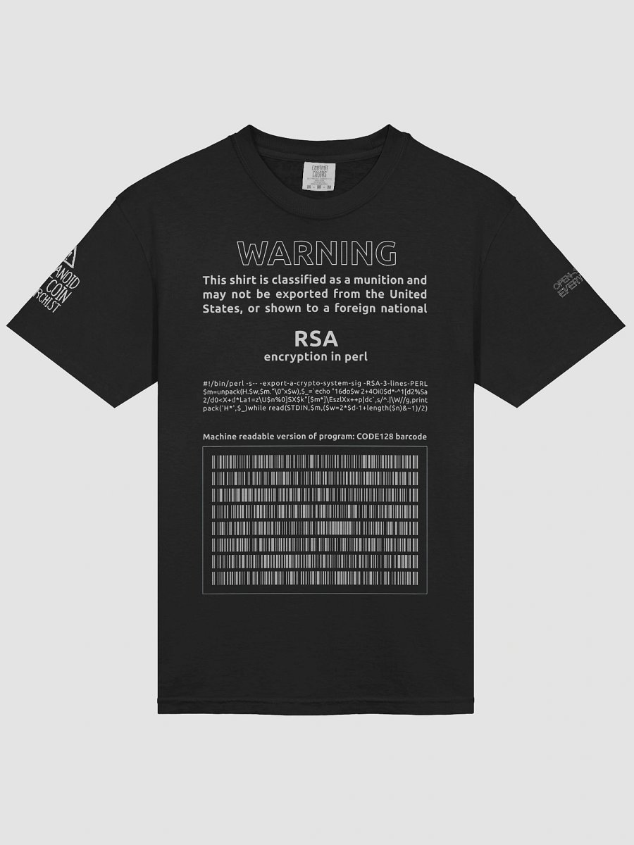 RSA Munitions T-Shirt - From OG Adam Back product image (3)