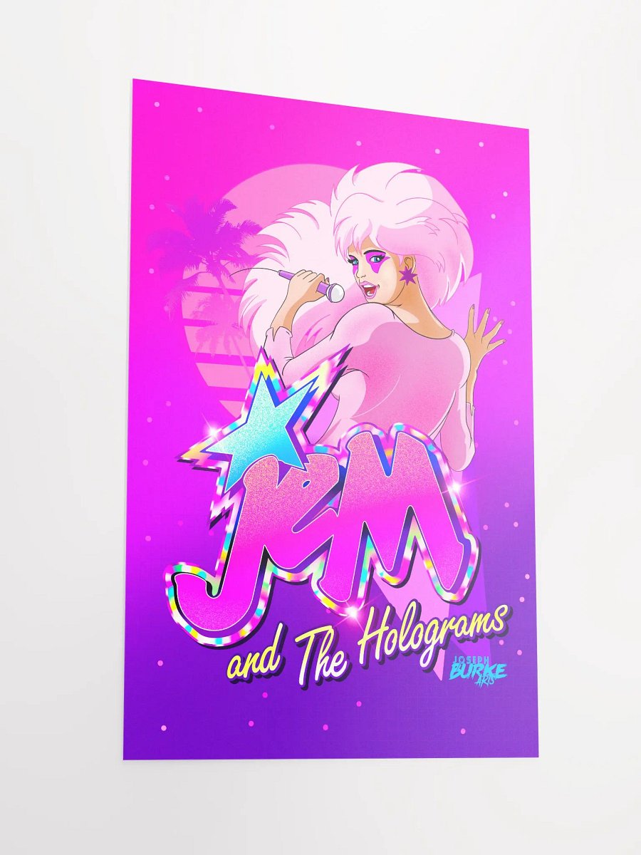 Jem and the Holograms Vaporwave Tribute 12x18 Fine Art Print product image (2)