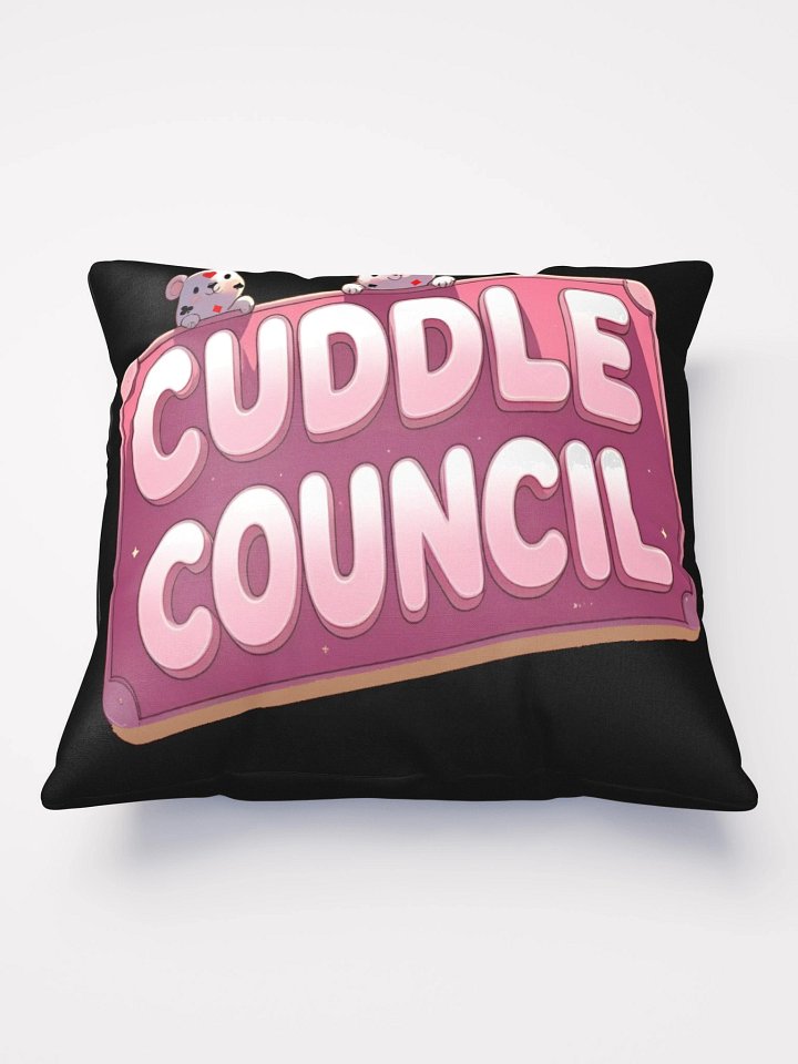 Official Cuddle Council Pillow in Black product image (1)
