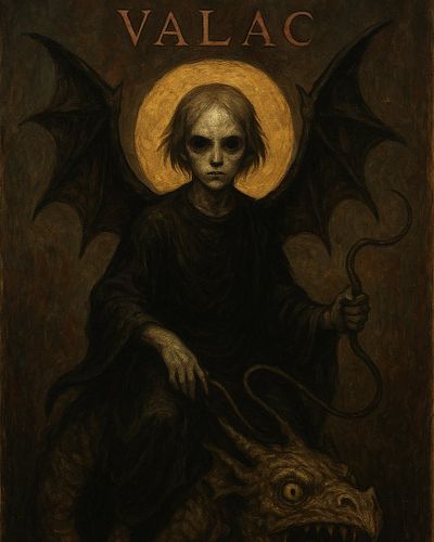 ✍🏻DEMONUL VALAC.

În cultura pop și a filmelor horror, Valac este conturat ca o entitate malefică, aș spune o variantă ieftin...