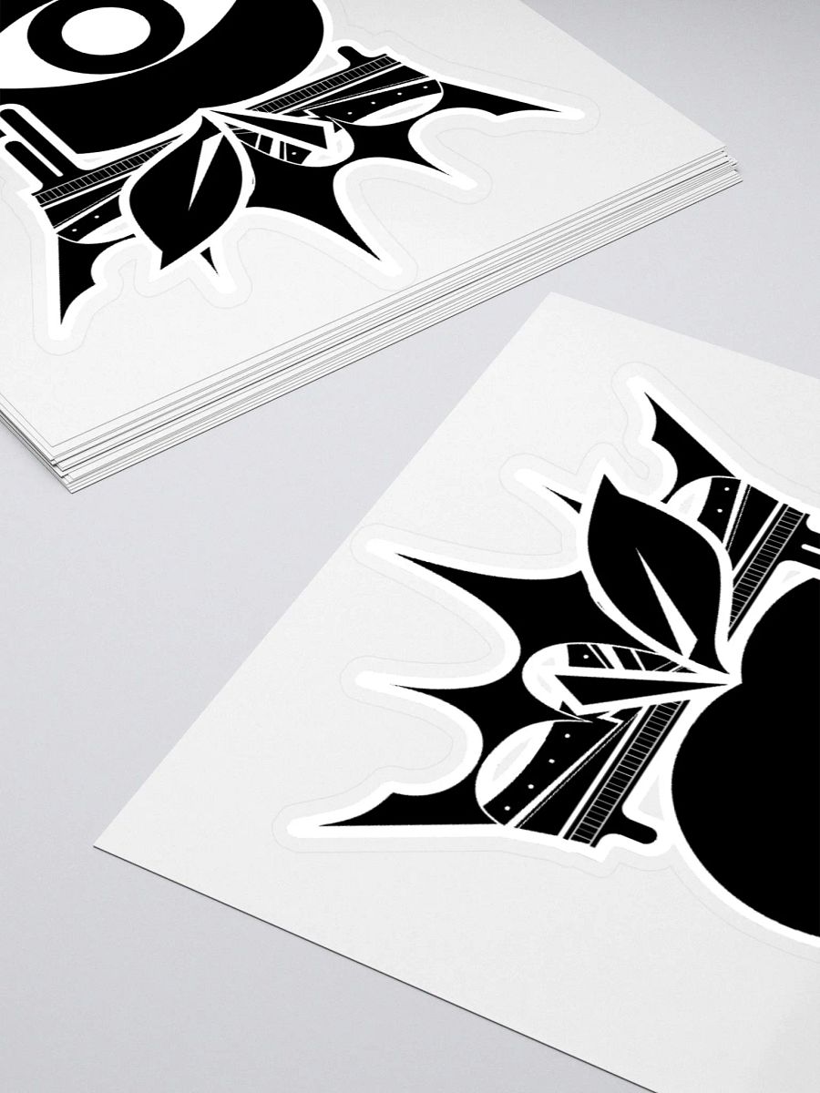 Crowned Apple LARGE (Black) ✦ Kiss Cut Stickers product image (11)
