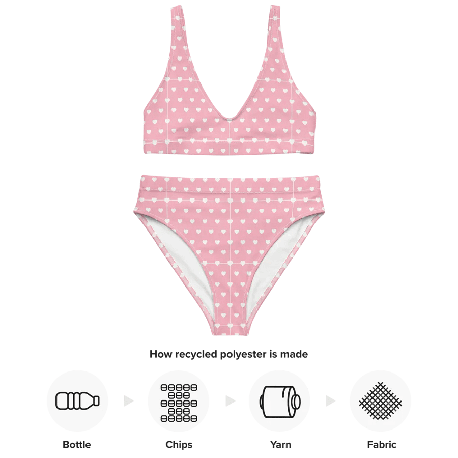 Pastel Heart Seamless Pattern High Waisted Bikini - V6 product image (4)