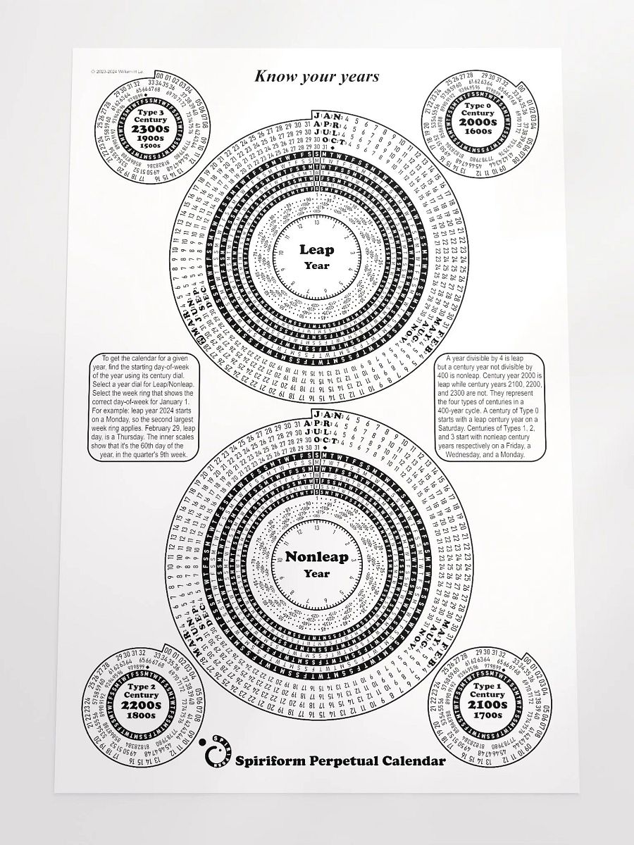 Spiriform Perpetual Calendar 24