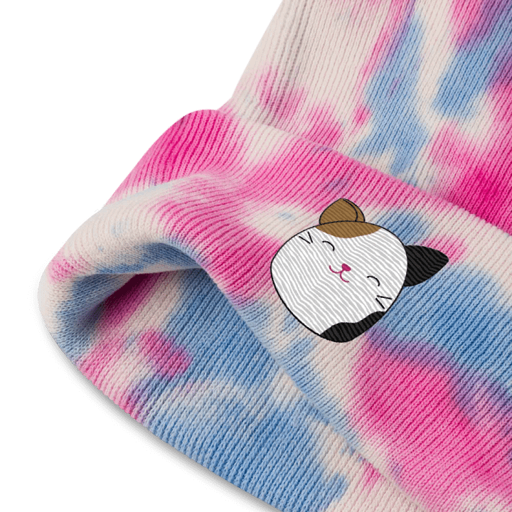 Squishy Calico Cat Embroidered Tie Dye Beanie product image (6)