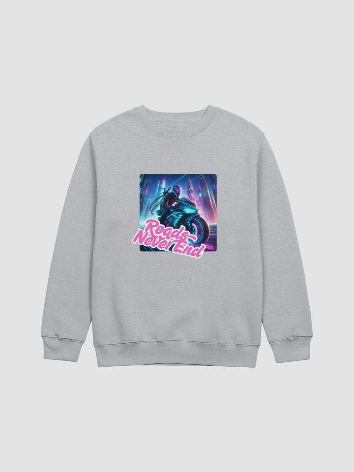 Neon City Rider Crewneck Sweatshirt | Roads Never End product image (9)