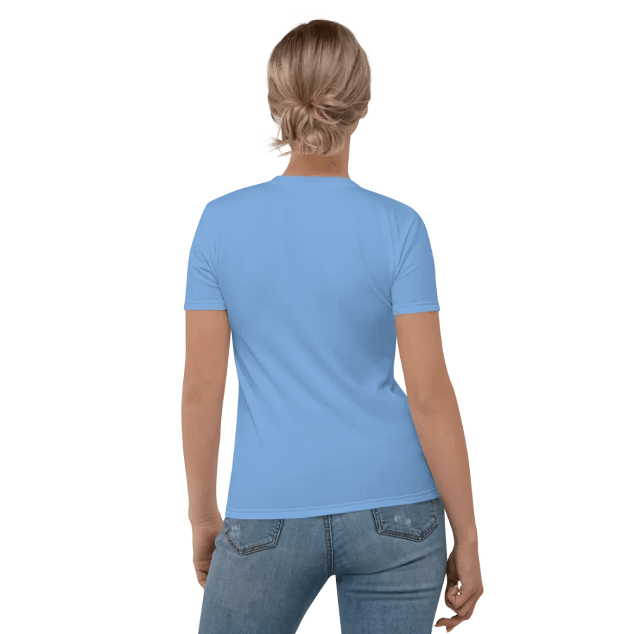 Plain Light Blue True Summer Women's Crewneck Polyester Heavyweight Premium T-Shirt by Treasure Pie product image (6)