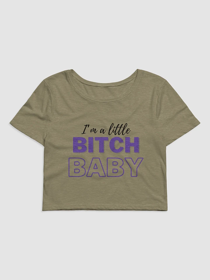 Little Bitch Baby Blk Lettering Cut Off Tee product image (1)