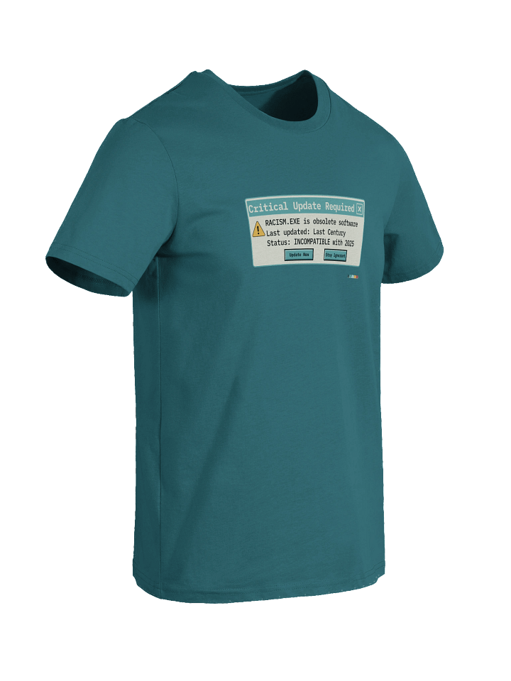 Same Skin Tee – “Update Required” | Anti-Racism Organic Cotton T-Shirt — Fulfilled in EU/UK product image (2)