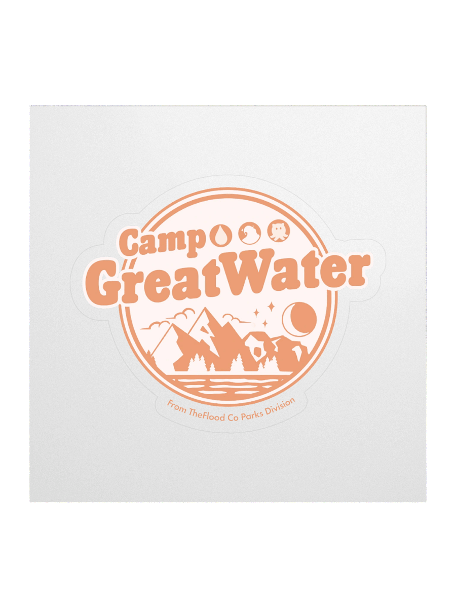Camp GreatWaterLogo 4x4 sticker product image (1)