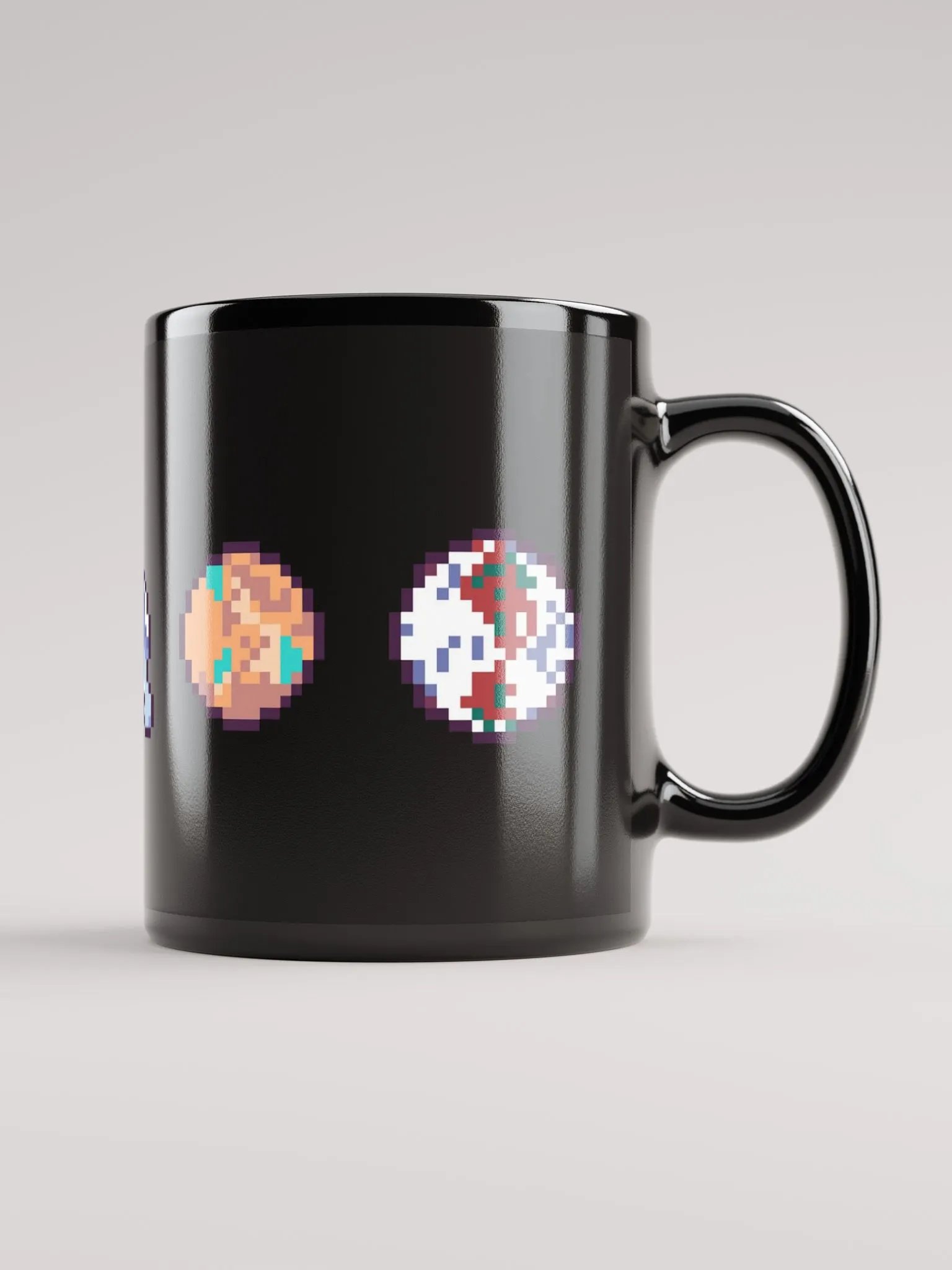 Pixel Planets Black Mug product image (1)