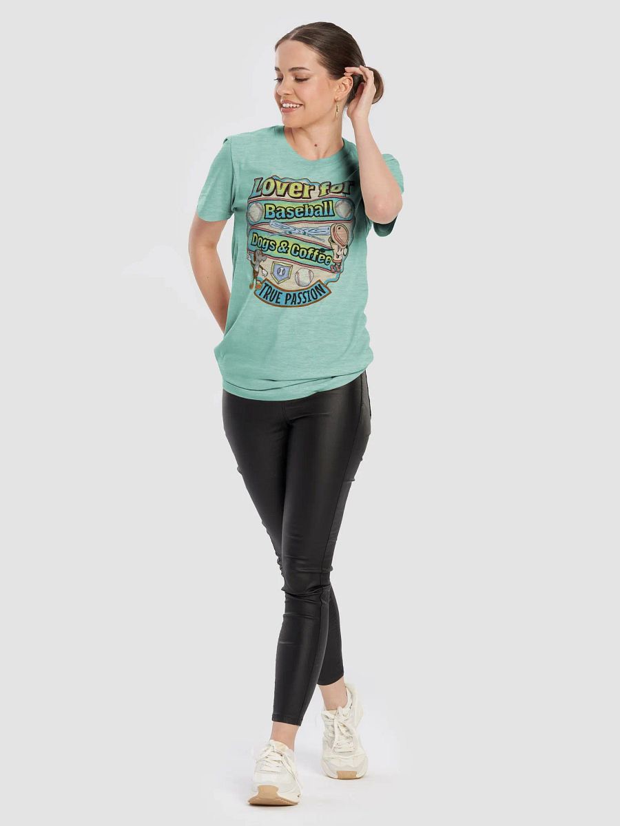 Lover For Baseball Dogs & Coffee True Passion T-Shirt product image (4)