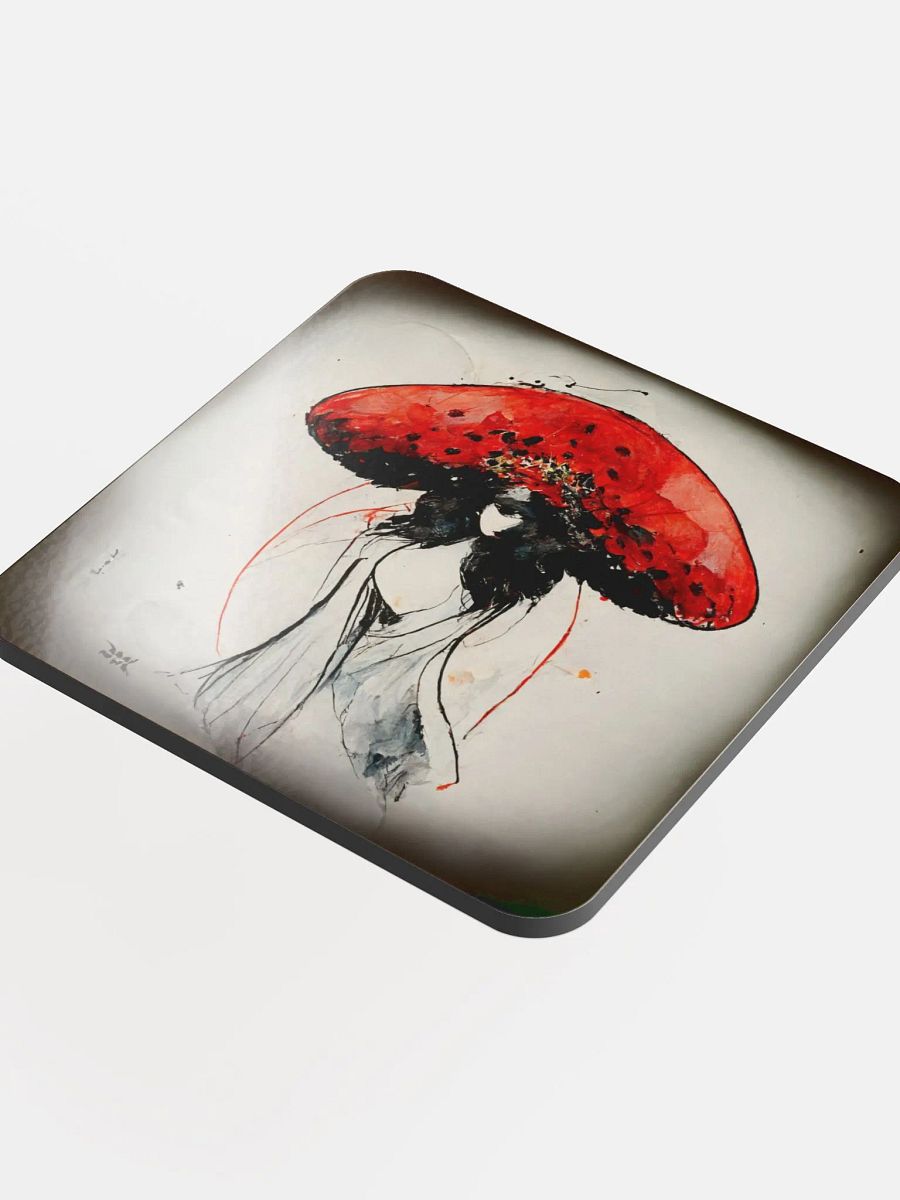 Whimsical Mushroom Hat Cork Coaster product image (4)