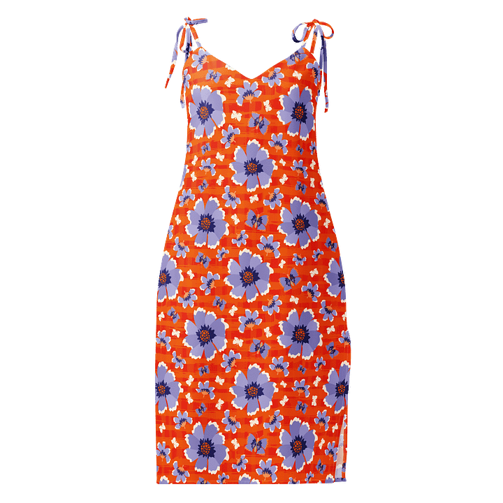Orange Bloom Chiffon Slip Dress product image (1)