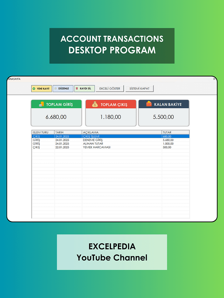 KASA TAKİP PROGRAMI - V1 product image (1)
