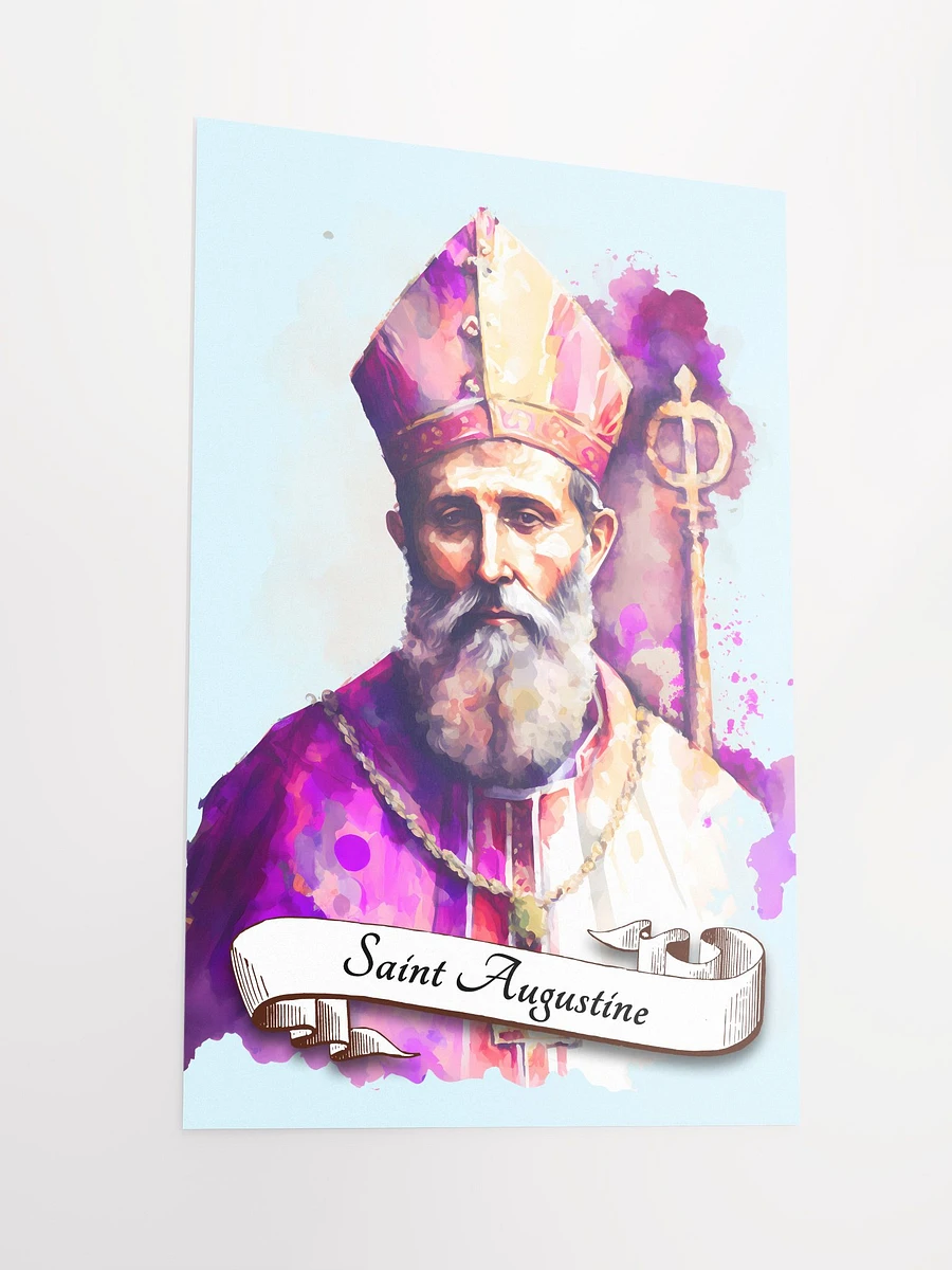 Saint Augustine Of Hippo Patron Saint of Brewers, Theologians, Priests, Printers, Sore Eyes Matte Poster product image (4)