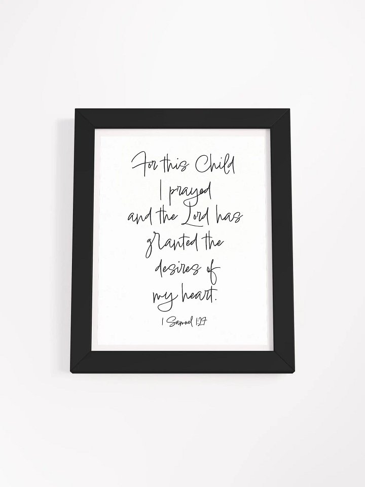 For this Child, I prayed - Framed product image (1)