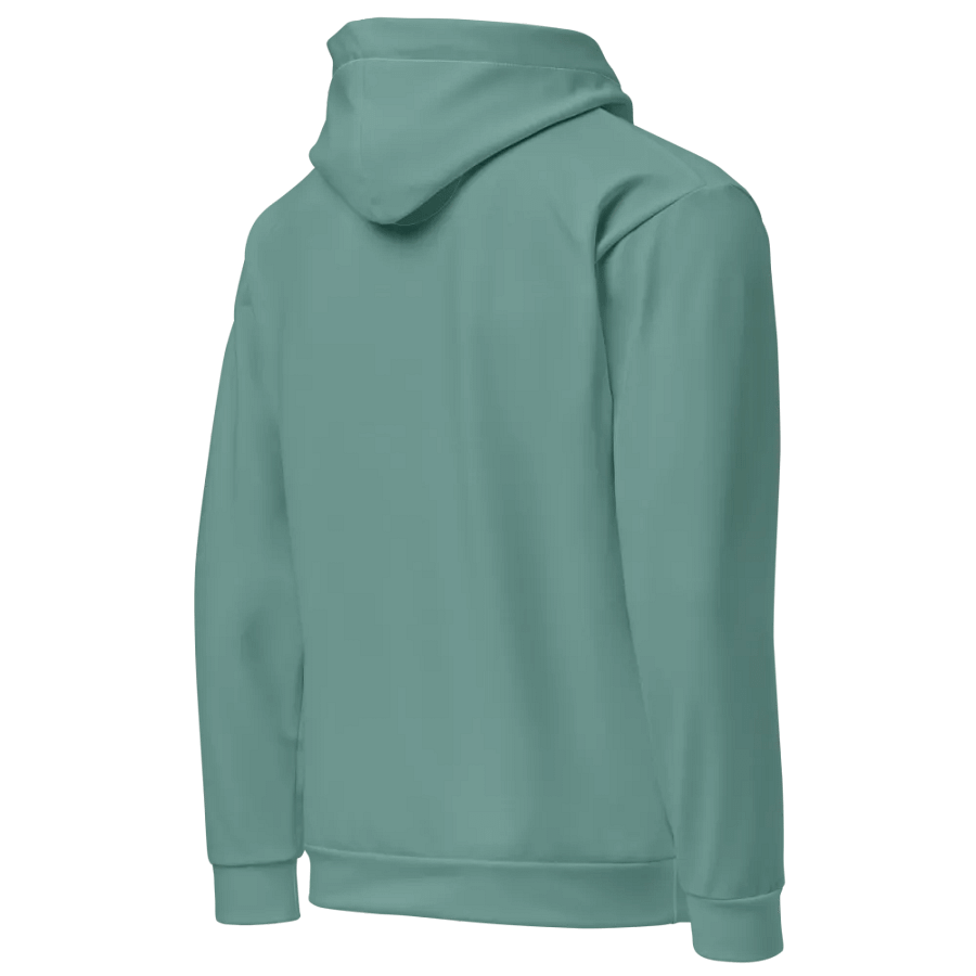 Plain Medium Teal Green Soft Summer Unisex Recycled Polyester Heavyweight Premium Hoodie by Treasure Pie product image (4)