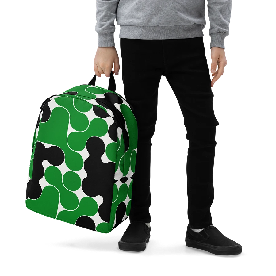 Green & Black Circles All-Over Print Minimalist Backpack product image (7)